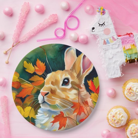Autumn Bunny Pappteller (Party)