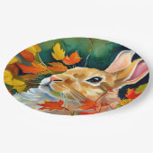 Autumn Bunny Pappteller (Schrägansicht)