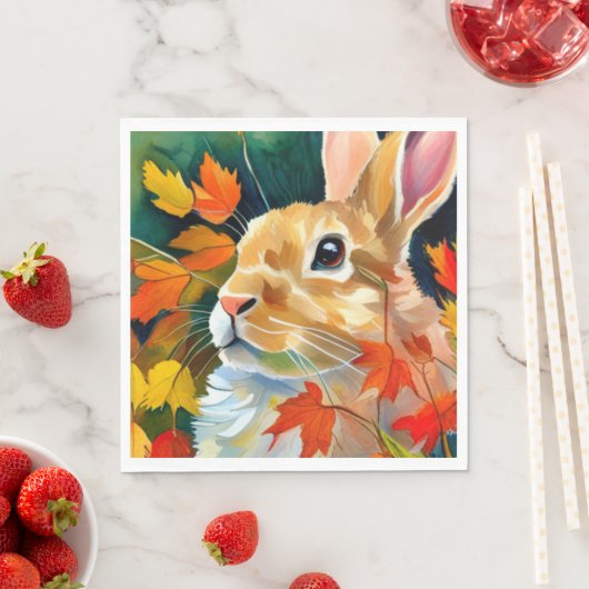 Autumn Bunny Serviette (Beispiel)