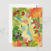 Autumn Bunny von Peppermint Art Postkarte (Vorne/Hinten)