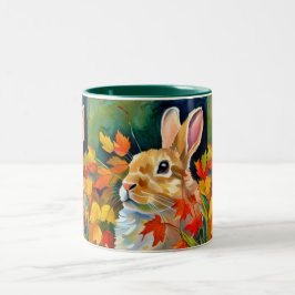 Autumn Bunny Zweifarbige Tasse