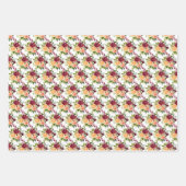 Autumn Burgundy and Orange Floral Geschenkpapier Set (Vorderseite)
