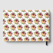 Autumn Burgundy and Orange Floral Wedding Gästebuch (Rückseite)