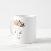 Autumn Burgundy and Orange Floral Wedding Kaffeetasse (Vorderseite Links)