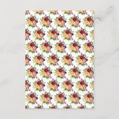 Autumn Burgundy and Orange Flowers Begleitkarte (Rückseite)