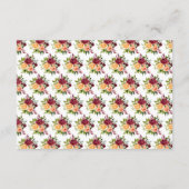 Autumn Burgundy and Orange Wedding Accommodations Begleitkarte (Rückseite)