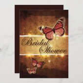 Autumn Butterfly Steampunk Brautparty Einladung (Vorne/Hinten)