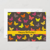 Autumn Butterfys Geburtstagskarte Postkarte (Vorne/Hinten)