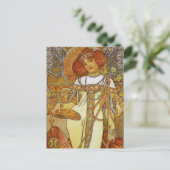"Autumn" by Alphonse [Alfons] Mucha Postkarte (Stehend Vorderseite)