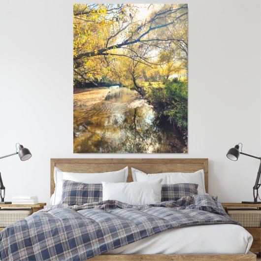 Autumn by the river leinwanddruck (Insitu (Schlafzimmer))