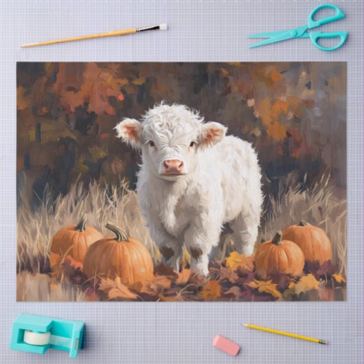 Autumn Calf unter Pumpkins Decoupage Seidenpapier (Basteln)