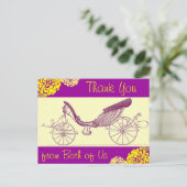 Autumn Carriage and Mums Danke Postkarten (Stehend Vorderseite)