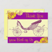 Autumn Carriage and Mums Danke Postkarten (Vorne/Hinten)