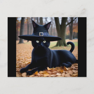 Autumn Cat Holiday Postcard Feiertagspostkarte
