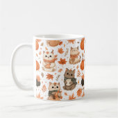Autumn Cats Pattern Mug Fall Aesthetic Kaffeetasse (Links)