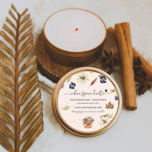 Autumn Chai Spice Handgefertigte hausgemachte Ke Runder Aufkleber