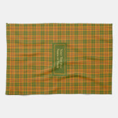 Autumn Checkered Dish Towel Personalized Gift Idea Geschirrtuch (Horizontal)