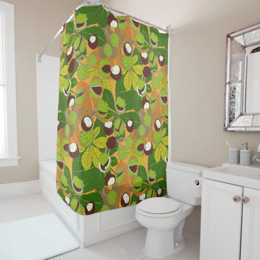 Autumn Chestnut - Shower Curtain Duschvorhang (Beispiel)