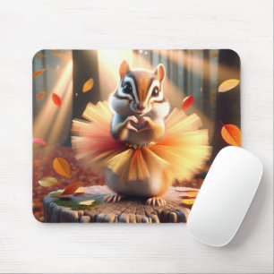 Autumn Chipmunk eine Tutu tragen Mousepad