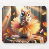 Autumn Chipmunk eine Tutu tragen Mousepad (Vorne)