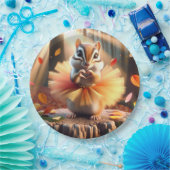 Autumn Chipmunk eine Tutu tragen Pappteller (Party)
