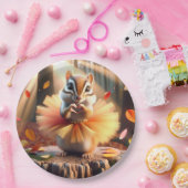 Autumn Chipmunk eine Tutu tragen Pappteller (Party)