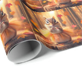 Autumn Chipmunk in einem Tutu Geschenkpapier (Rolleneckpunkt)