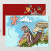 Autumn Chipmunk~ lädt Einladung (Vorne/Hinten)