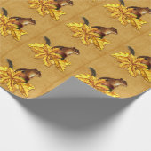 Autumn Chipmunk mit Acron Imitate Leinwand Geschenkpapier (Ecke)