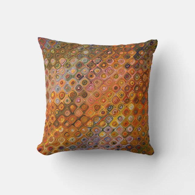 Autumn Circles Art Throw Pillow Kissen (Vorderseite)