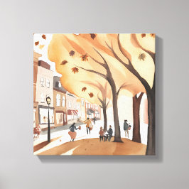 Autumn City Park | Fall Foliage Leinwanddruck