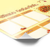 Autumn Class Schedule with Cute Fall Illustrations Fotodruck (Ecke)