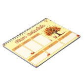 Autumn Class Schedule with Cute Fall Illustrations Notizblock (Linke Seite)