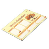 Autumn Class Schedule with Cute Fall Illustrations Notizblock (angewinkelt)