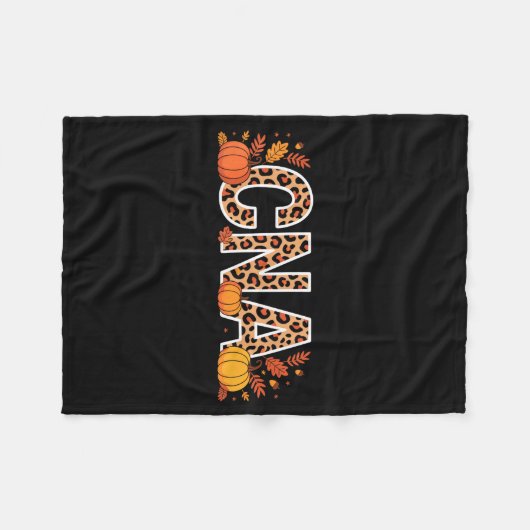 Autumn Cna Fall Certified Nursing Istant Fleecedecke (Vorderseite (Horizontal))