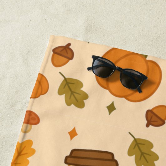 Autumn Coffee Strandtuch (Beispiel)