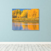 Autumn Colored Aspen Trees Leinwanddruck (Insitu (Holzboden))