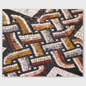 Autumn Colored Roman Mosaic Geschenkpapier (Flach)