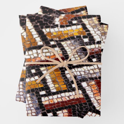 Autumn Colored Roman Mosaic Geschenkpapier Set (Beispiel)