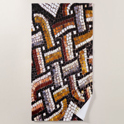 Autumn Colored Roman Mosaic Strandtuch (Vorderseite)