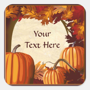 Autumn Colors Pumpkin Patch Custom Sticker