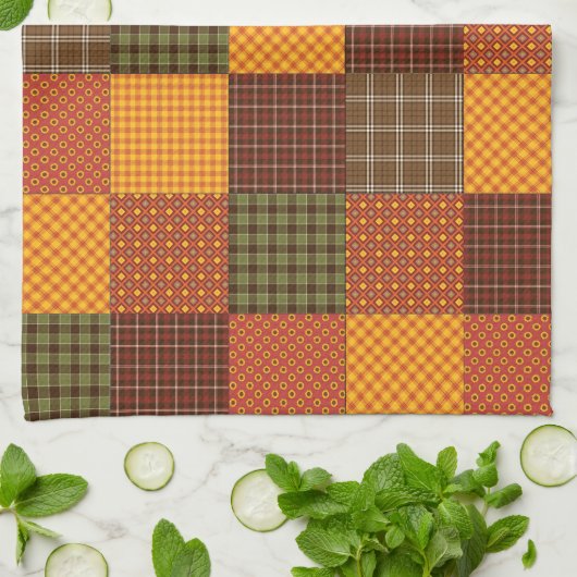 Autumn Comfort Quilt Geschirrtuch (Gefaltet)