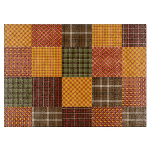Autumn Comfort Quilt Schneidebrett (Vorderseite)