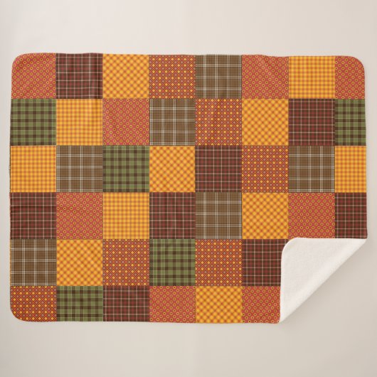 Autumn Comfort Quilt Sherpadecke (Vorderseite (Horizontal))