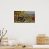 Autumn Companies Poster mit inspirierendem Zitat (Küche)