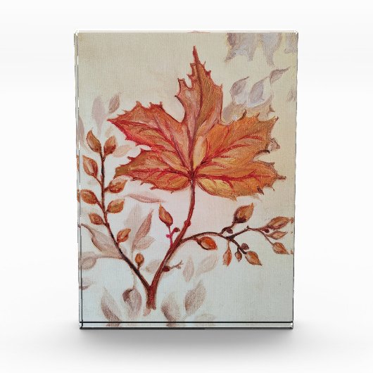 Autumn cooper vine leaf fotoblock (Vorderseite)
