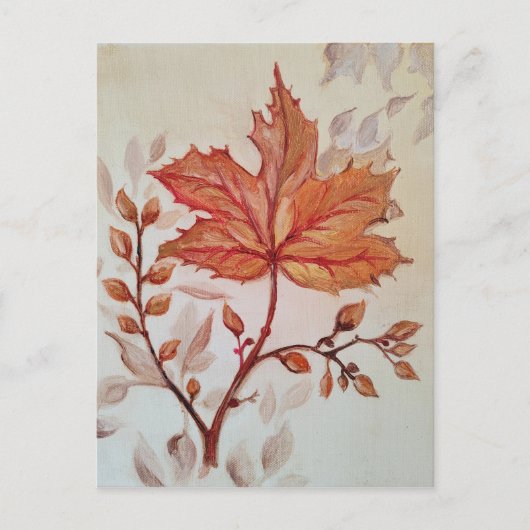 Autumn cooper vine leaf postkarte (Vorderseite)
