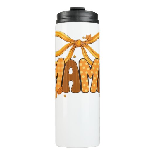 Autumn Coquette Mama - Cosy Fall Aesthetic with Bo Thermosbecher (Vorderseite)