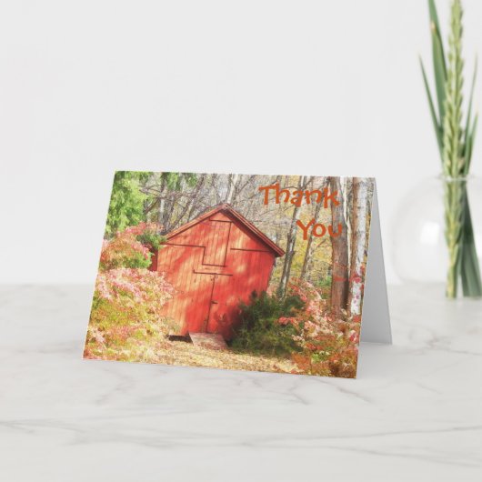 Autumn Corn Crib Danke Karte (Vorderseite)