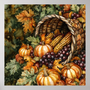 Autumn Cornucopia Art Poster